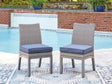 Furniture City Houma - Ashley Furniture - Half Moon Beach Outdoor Side Chair with Cushion (Set of 2) - Side Chair with Cushion (Set of 2) - PCP418-601