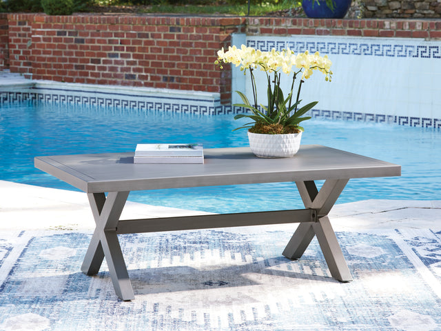 Furniture City Houma - Ashley Furniture - Half Moon Beach Outdoor Coffee Table - Rectangular Cocktail Table - PCP418-701