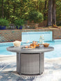 Furniture City Houma - Ashley Furniture - Half Moon Beach Outdoor Fire Pit Table - Round Fire Pit Table - PCP418-776