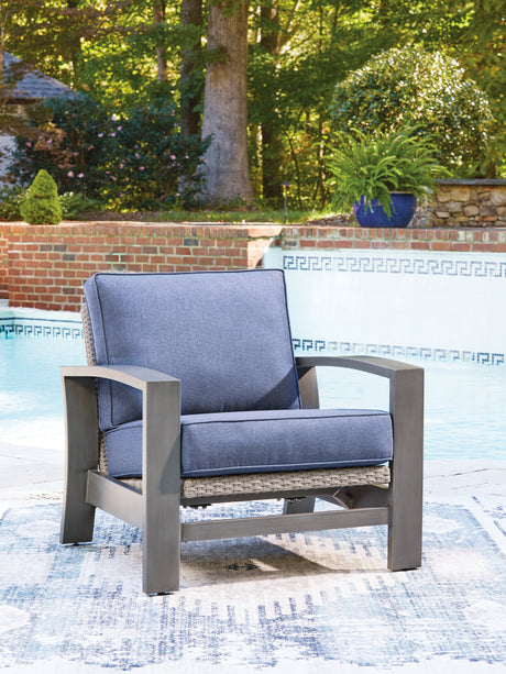 Furniture City Houma - Ashley Furniture - Half Moon Beach Outdoor Spring Lounge Chair - Spring Lounge Chair - PCP418-820