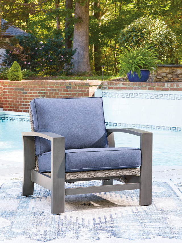 Furniture City Houma - Ashley Furniture - Half Moon Beach Outdoor Spring Lounge Chair - Spring Lounge Chair - PCP418-820