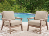 Furniture City Houma - Ashley Furniture - Grover Beach Outdoor Lounge Chair with Cushion (Set of 2) - Lounge Chair w/Cushion (Set of 2) - PCP422-820