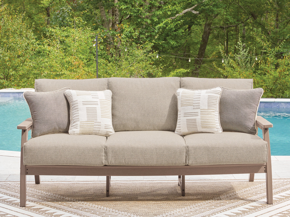 Furniture City Houma - Ashley Furniture - Grover Beach Outdoor Sofa with Cushion - Sofa with Cushion - PCP422-838