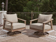 Furniture City Houma - Ashley Furniture - Harmony Headlands Outdoor Swivel Lounge with Cushion - Swivel Lounge w/ Cushion - PCP428-821