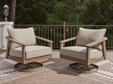 Furniture City Houma - Ashley Furniture - Harmony Headlands Outdoor Swivel Lounge with Cushion - Swivel Lounge w/ Cushion - PCP428-821