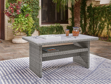 Furniture City Houma - Ashley Furniture - Naples Beach Outdoor Multi-use Table - RECT Multi-Use Table / Light Gray - P439-625