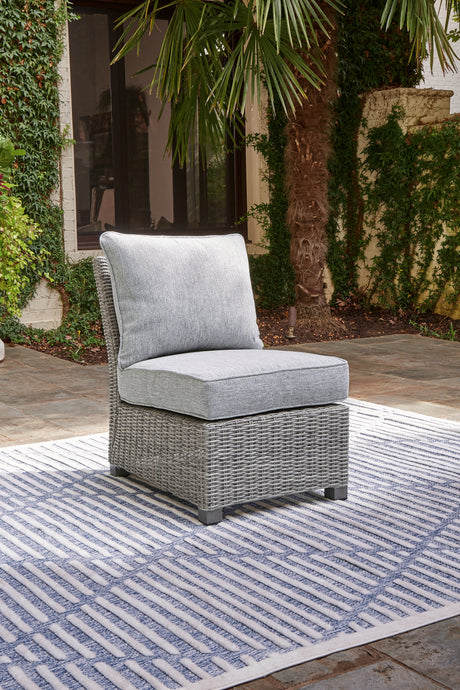 Furniture City Houma - Ashley Furniture - Naples Beach Armless Chair with Cushion - Armless Chair w/Cushion (1/CN) / Light Gray - P439-846