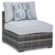 Furniture City Houma - Ashley Furniture - Harbor Court Armless Chair with Cushion (Set of 2) - Armless Chair w/Cushion (Set of 2) / Gray - P459-846