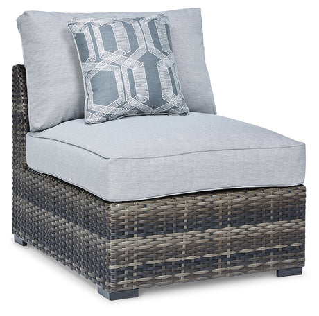 Furniture City Houma - Ashley Furniture - Harbor Court Armless Chair with Cushion (Set of 2) - Armless Chair w/Cushion (Set of 2) / Gray - P459-846
