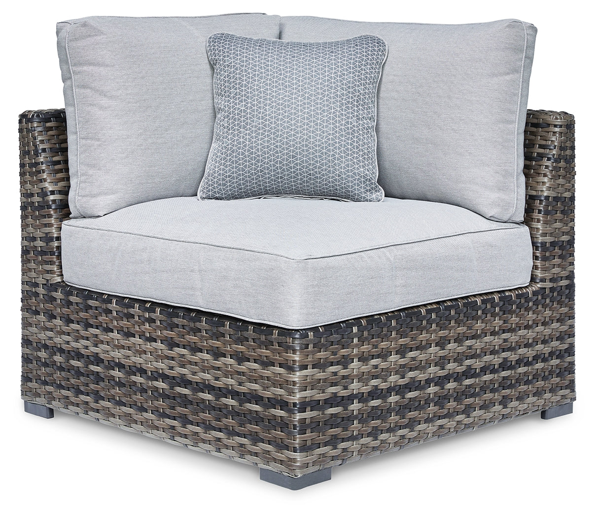 Furniture City Houma - Ashley Furniture - Harbor Court Corner with Cushion (Set of 2) - Corner with Cushion (Set of 2) / Gray - P459-877