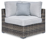 Furniture City Houma - Ashley Furniture - Harbor Court Corner with Cushion (Set of 2) - Corner with Cushion (Set of 2) / Gray - P459-877