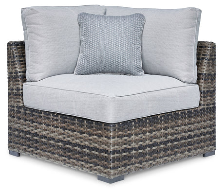 Furniture City Houma - Ashley Furniture - Harbor Court Corner with Cushion (Set of 2) - Corner with Cushion (Set of 2) / Gray - P459-877