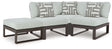 Furniture City Houma - Ashley Furniture - Beachloft 4-Piece Outdoor Sectional - 4-Piece Outdoor Sectional / Black/Gray - P490P7