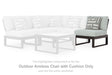 Furniture City Houma - Ashley Furniture - Beachloft Outdoor Armless Chair with Cushion - Armless Chair w/Cushion / Black/Gray - P490-846