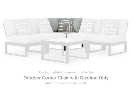 Furniture City Houma - Ashley Furniture - Beachloft Outdoor Corner Chair with Cushion - Corner with Cushion (1/CN) / Black/Gray - P490-877