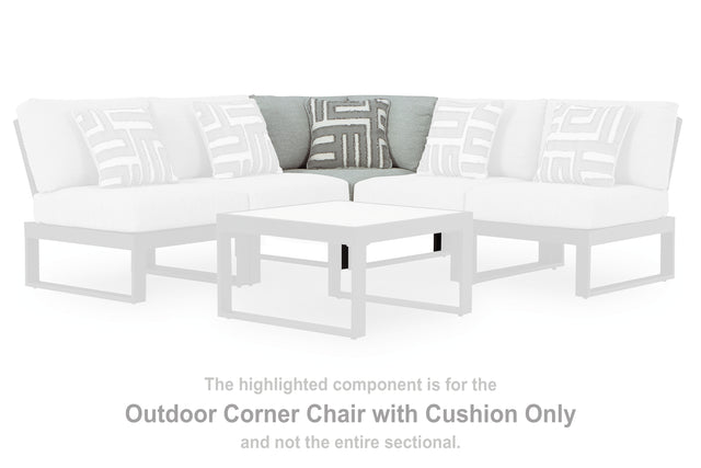 Furniture City Houma - Ashley Furniture - Beachloft Outdoor Corner Chair with Cushion - Corner with Cushion (1/CN) / Black/Gray - P490-877