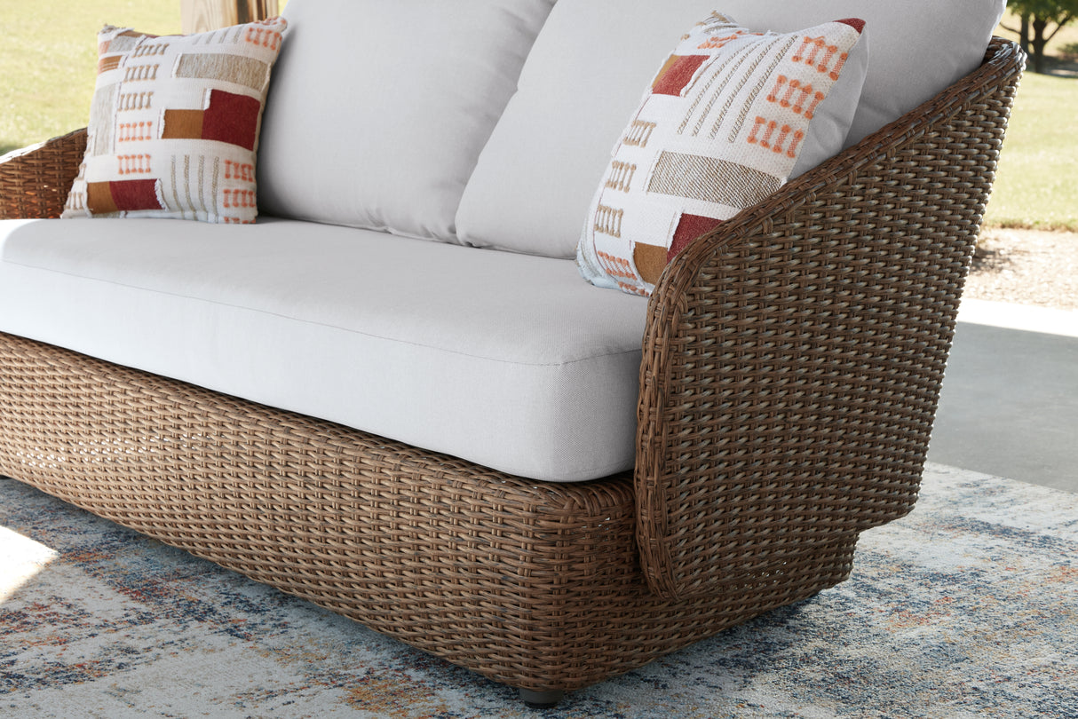 Double Point Outdoor Loveseat/2 Swivel Chairs (Set of 3)