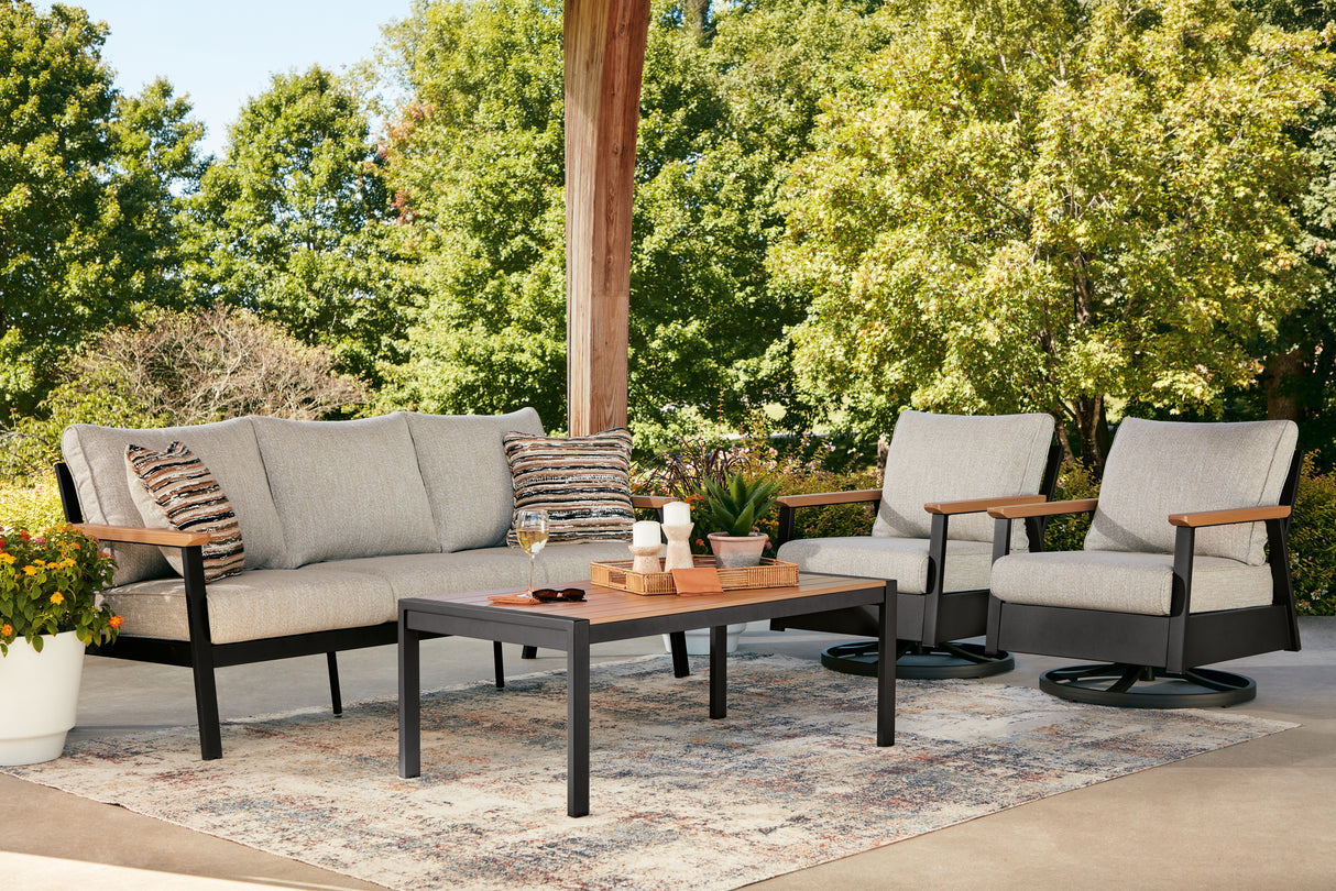 Carmel Highlands Outdoor Sofa/Chairs/Table (Set of 4)