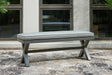 Furniture City Houma - Ashley Furniture - Elite Park Outdoor Bench with Cushion - Bench with Cushion / Gray - P518-600