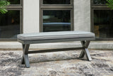 Furniture City Houma - Ashley Furniture - Elite Park Outdoor Bench with Cushion - Bench with Cushion / Gray - P518-600