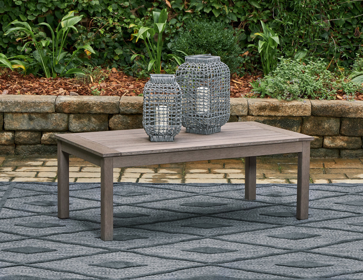 Furniture City Houma - Ashley Furniture - Hillside Barn Outdoor Coffee Table - Rectangular Cocktail Table / Brown - P564-701
