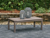 Furniture City Houma - Ashley Furniture - Hillside Barn Outdoor Coffee Table - Rectangular Cocktail Table / Brown - P564-701