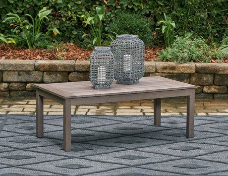 Furniture City Houma - Ashley Furniture - Hillside Barn Outdoor Coffee Table - Rectangular Cocktail Table / Brown - P564-701
