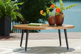 Furniture City Houma - Ashley Furniture - Horizon Hall Outdoor Coffee Table - Cocktail Table / Two-tone Brown - P572-701