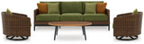 Horizon Hall Outdoor Sofa, 2 Lounge Chairs, Ottoman and Coffee Table