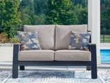 Furniture City Houma - Ashley Furniture - East Beach Outdoor Loveseat with Cushion - Loveseat w/Cushion - PCP587-835