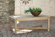 Furniture City Houma - Ashley Furniture - Carter Hall Outdoor Coffee Table - Rectangular Cocktail Table / Beige - P601-701