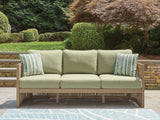 Furniture City Houma - Ashley Furniture - Serena Shores Outdoor - Sofa with Cushion / Beige/Green - PCP604-838