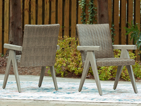 Furniture City Houma - Ashley Furniture - Cliff Trails Outdoor Arm Chair (Set of 2) - Arm Chair (Set of 2) / Beige - PCP690-601A