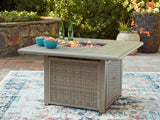 Furniture City Houma - Ashley Furniture - Cliff Trails Fire Pit Table - Square Fire Pit Table / Beige - PCP690-772