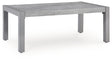Furniture City Houma - Ashley Furniture - Hurley Park Outdoor Coffee Table - Rectangular Cocktail Table / Gray - PCP695-701