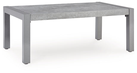 Furniture City Houma - Ashley Furniture - Hurley Park Outdoor Coffee Table - Rectangular Cocktail Table / Gray - PCP695-701