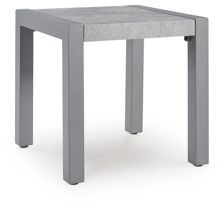 Furniture City Houma - Ashley Furniture - Hurley Park Outdoor End Table - Square End Table / Gray - PCP695-702