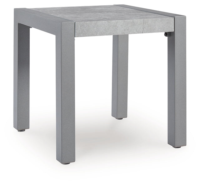 Furniture City Houma - Ashley Furniture - Hurley Park Outdoor End Table - Square End Table / Gray - PCP695-702