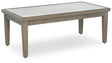 Furniture City Houma - Ashley Furniture - Rainier Ranch Outdoor - Round Fire Pit Table / Beige - P701-776