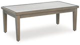 Furniture City Houma - Ashley Furniture - Rainier Ranch Outdoor - Round Fire Pit Table / Beige - P701-776