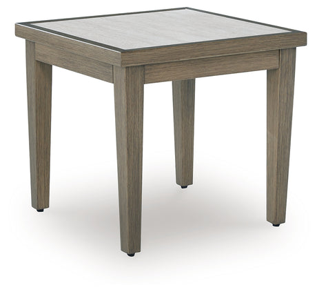 Furniture City Houma - Ashley Furniture - Rainier Ranch Outdoor End Table - Square End Table / Brown/Beige - P701-702