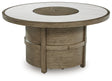Furniture City Houma - Ashley Furniture - Rainier Ranch Fire Pit Table - Round Fire Pit Table / Beige - P701-776