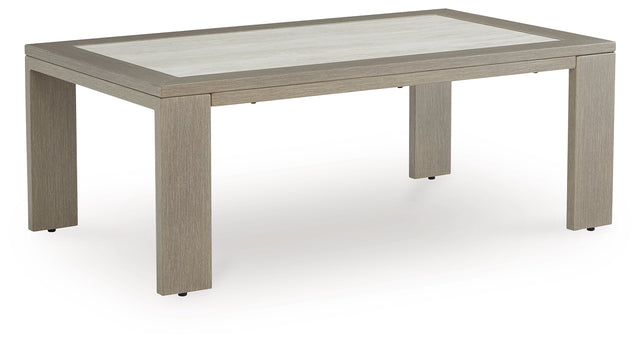 Furniture City Houma - Ashley Furniture - Kimpton Isle Outdoor Coffee Table - Rectangular Cocktail Table / Brown - P704-701