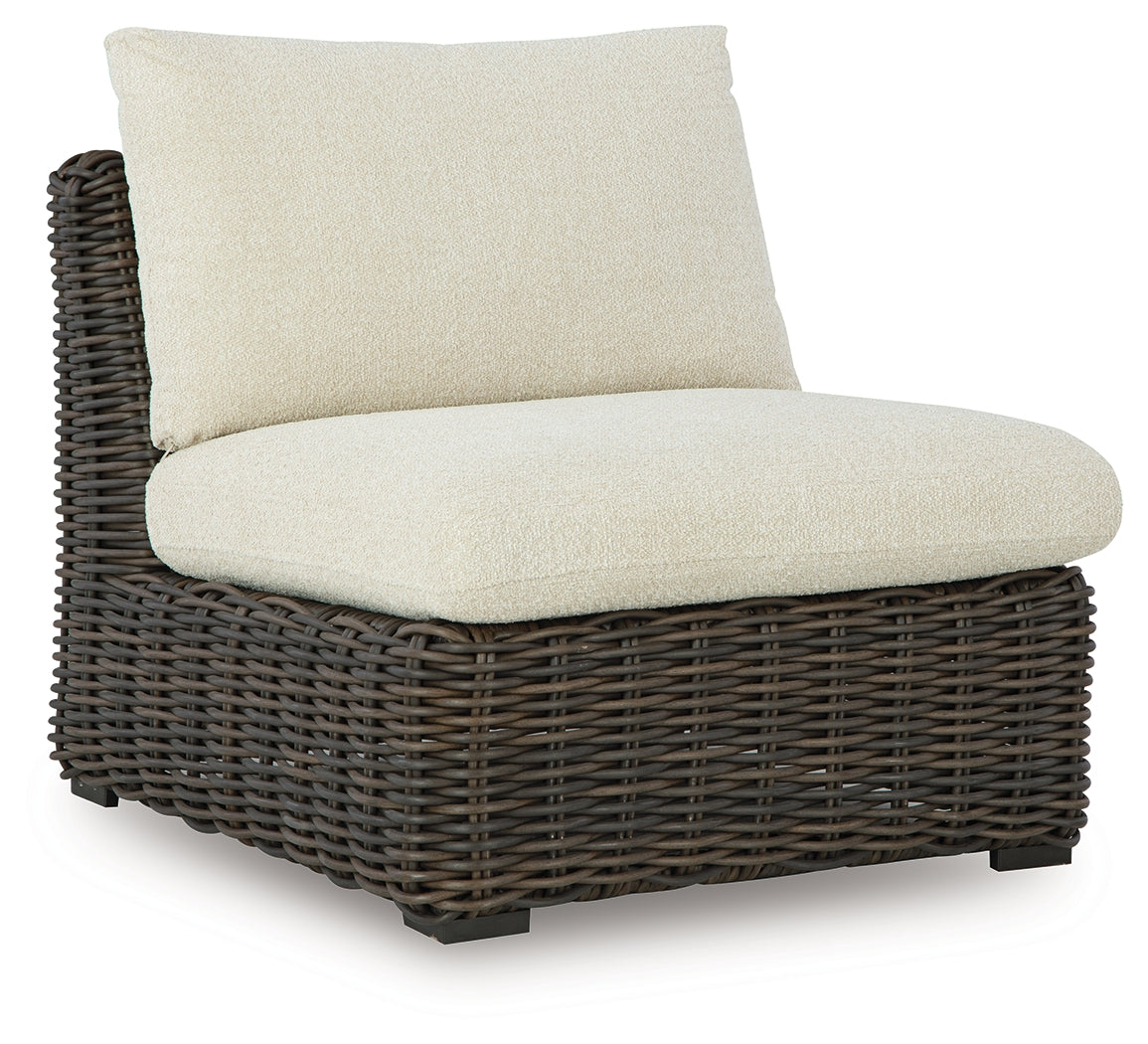 Kimora Outdoor Armless Chair with Cushion