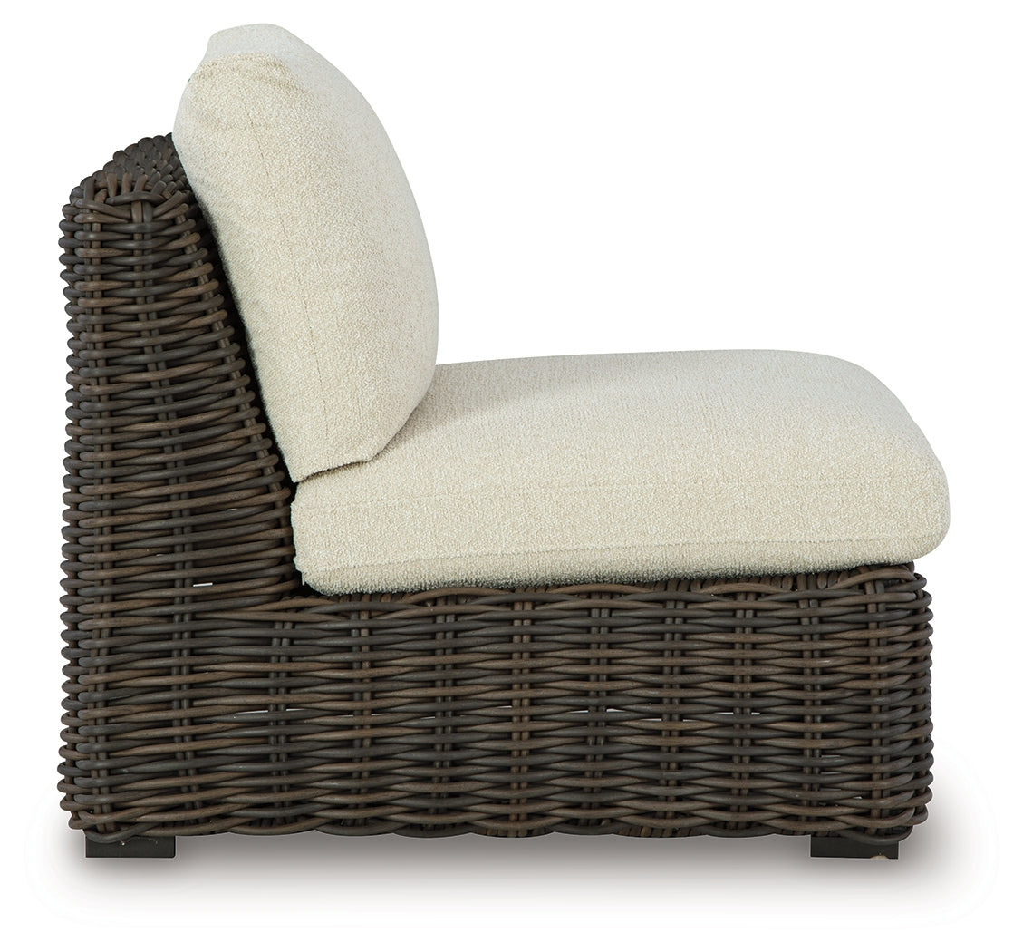 Kimora Outdoor Armless Chair with Cushion