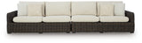 Kimora Outdoor Right and Left-arm Facing Loveseat with Cushion (Set of 2)