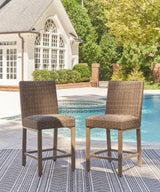 Furniture City Houma - Ashley Furniture - Walton Bridge Outdoor - Barstool (Set of 2) / Driftwood - P749-130