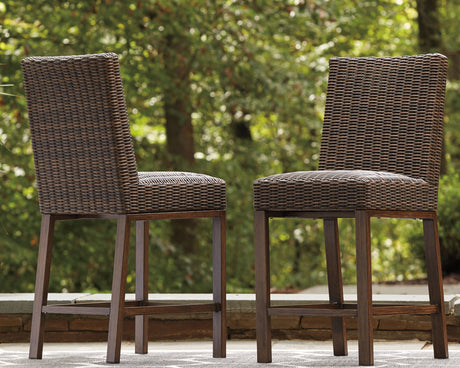 Furniture City Houma - Ashley Furniture - Paradise Trail Bar Stool (Set of 2) - Barstool (Set of 2) / Medium Brown - P750-130