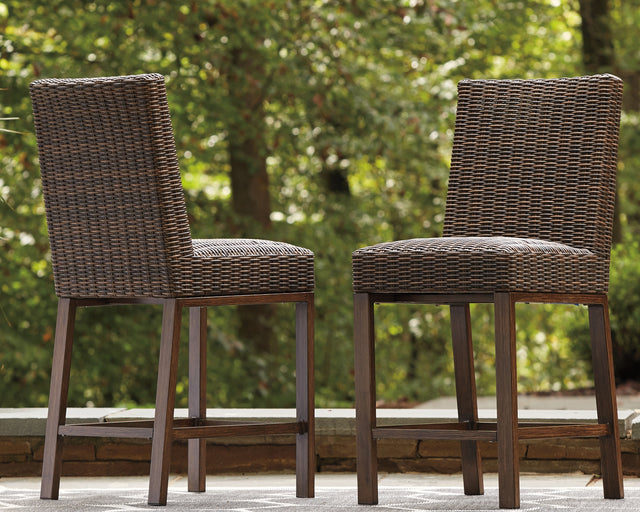 Furniture City Houma - Ashley Furniture - Paradise Trail Bar Stool (Set of 2) - Barstool (Set of 2) / Medium Brown - P750-130