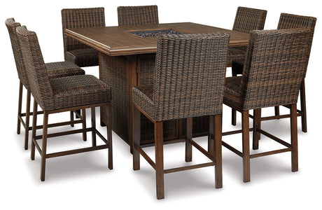 Furniture City Houma - Ashley Furniture - Paradise Trail Outdoor Counter Height Dining Table with 6 Barstools - Outdoor Counter Height Dining Table with 6 Barstools - P750P6